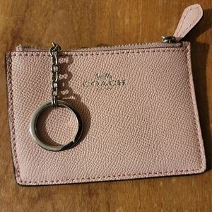 Coach Blush Leather Key & Card Holder